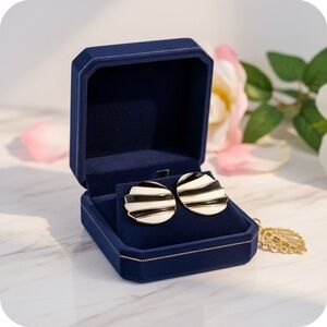 Elegant Gold and Black Earrings